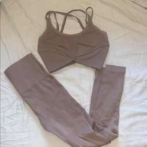 Matching Activewear Set including Leggings and Sport Bra